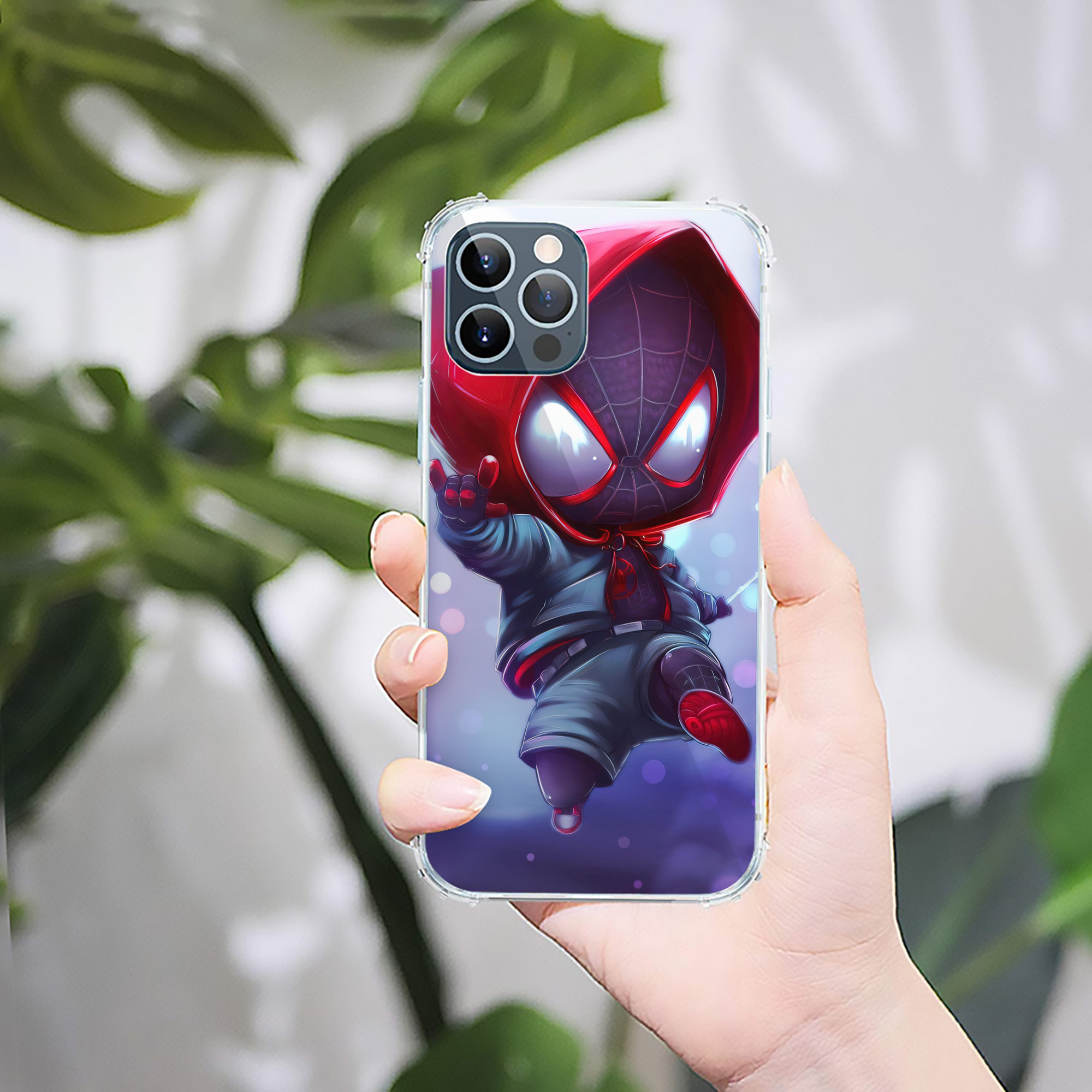 （画像用） Spider Man スパイダーマン 【iPhone 12シリーズ対応】透明スマホケース（クリアソフトケース）